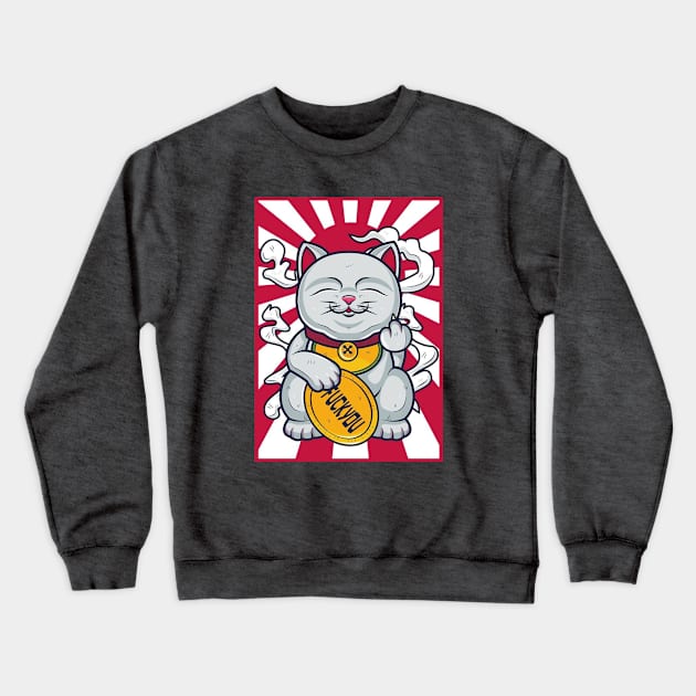 Lucky Cat Parody- FU Crewneck Sweatshirt by OG Ballers